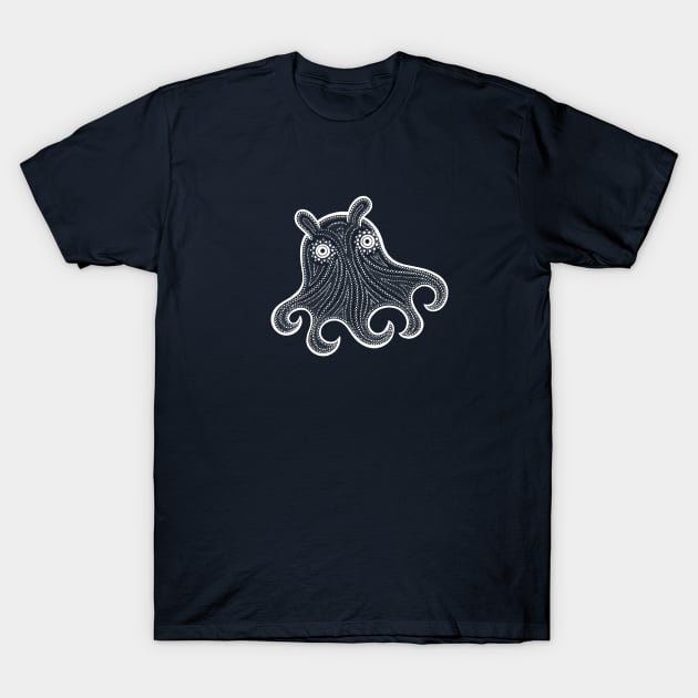 Flapjack or Dumbo Octopus drawing - cute ocean creature art T-Shirt by Green Paladin